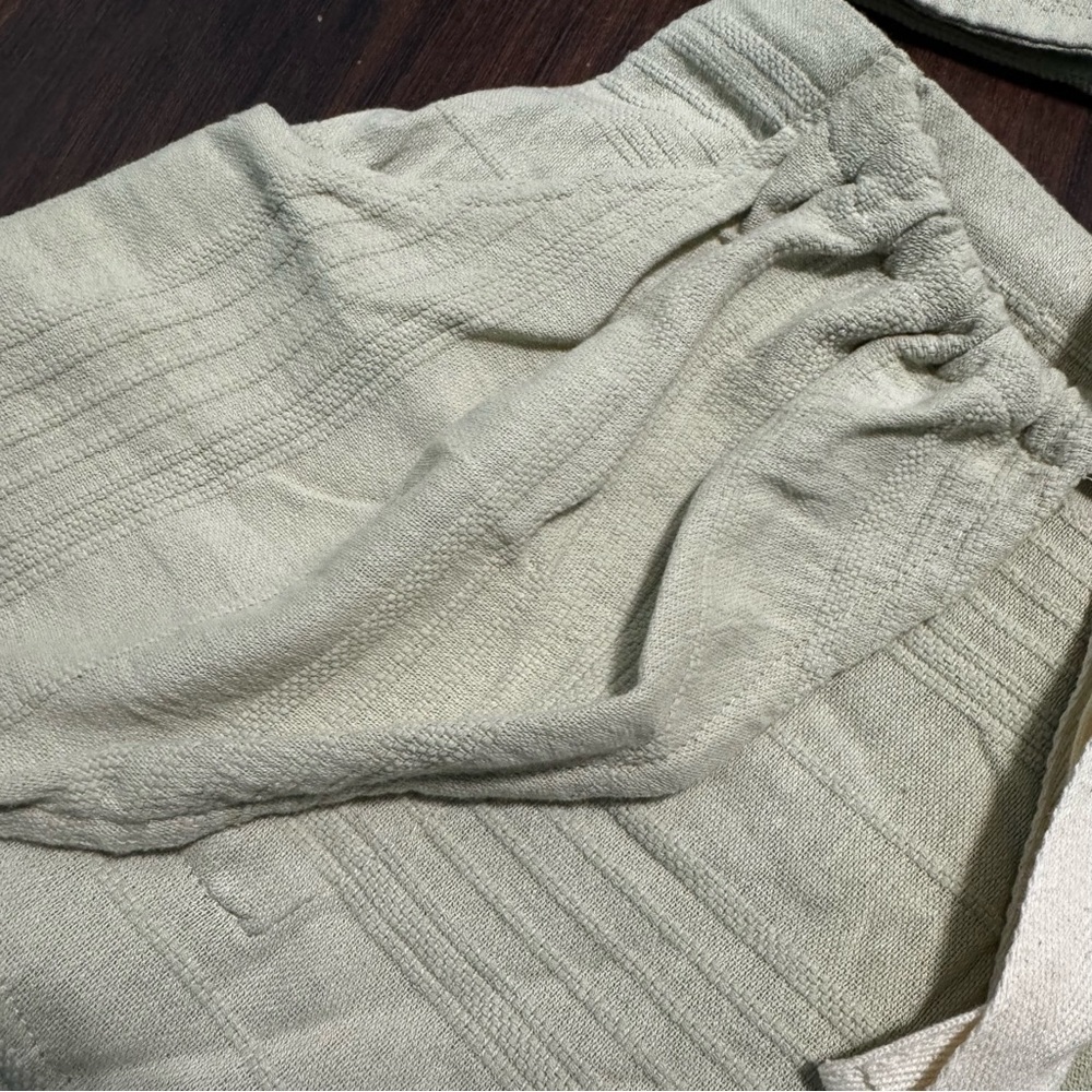 FREE PEOPLE Pippa Short Set 100% cotton Boxy Top & Shorts wrap closure Large Nwt - Picture 11 of 16